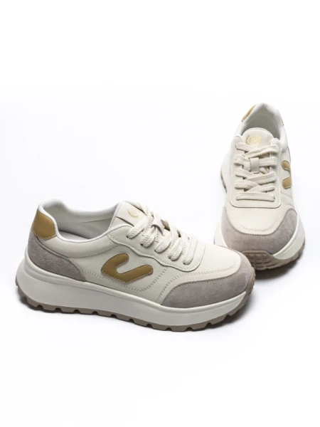 Pantofi Sport Dama din piele naturala 76098-8 YELLOW | ADVANCER