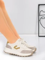 Pantofi Sport Dama din piele naturala 76098-8 YELLOW | ADVANCER