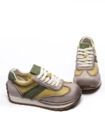 Pantofi Sport Dama din piele naturala KM9218 YELLOW-GREEN | ADVANCER