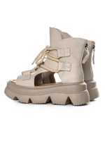 Sandale Dama din piele naturala 19685 CREAM | ADVANCER