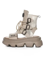 Sandale Dama din piele naturala 19633 CREAM | ADVANCER