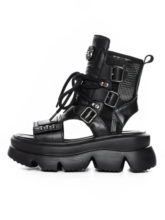 Sandale Dama din piele naturala 19633 BLACK | ADVANCER