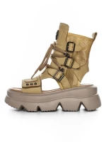 Sandale Dama din piele naturala 19633 YELLOW | ADVANCER