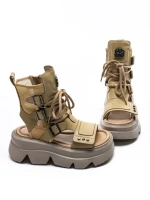 Sandale Dama din piele naturala 19633 YELLOW | ADVANCER