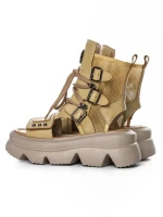 Sandale Dama din piele naturala 19633 YELLOW | ADVANCER