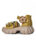 Sandale Dama din piele naturala 18651 YELLOW | ADVANCER