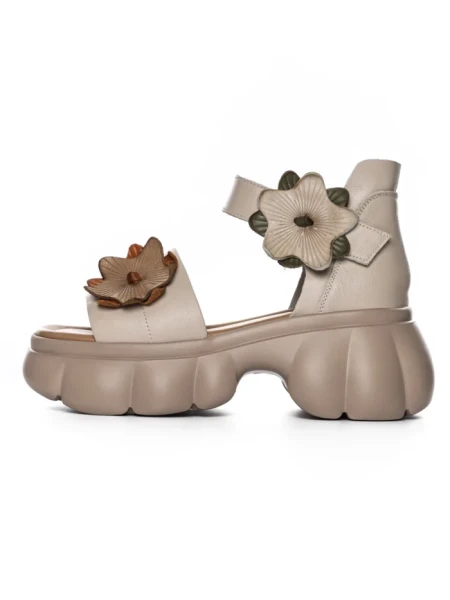 Sandale Dama din piele naturala 18651 CREAM | ADVANCER