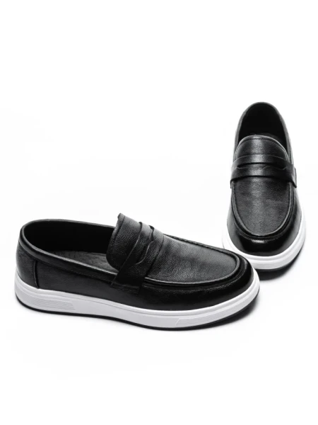 Pantofi Casual Barbati din piele naturala 10135 BLACK | ADVANCER