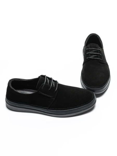 Pantofi Casual Barbati din piele naturala W011-5 BLACK | ADVANCER
