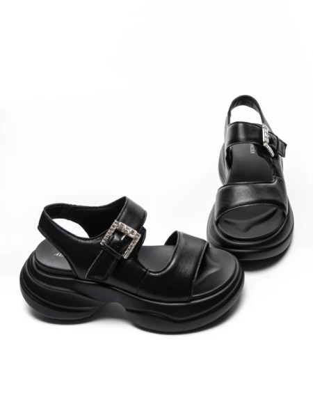 Sandale Dama din piele naturala 6818 BLACK | ADVANCER