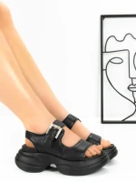 Sandale Dama din piele naturala 6818 BLACK | ADVANCER