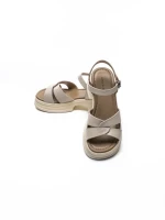 Sandale Dama din piele naturala 2567 CREAM | ADVANCER