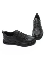 Pantofi Sport Barbati din piele naturala W27015 BLACK | ADVANCER