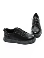 Pantofi Sport Barbati din piele naturala W27019 BLACK | ADVANCER