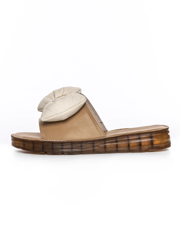 Papuci Dama din piele naturala 28118 YELLOW | ADVANCER