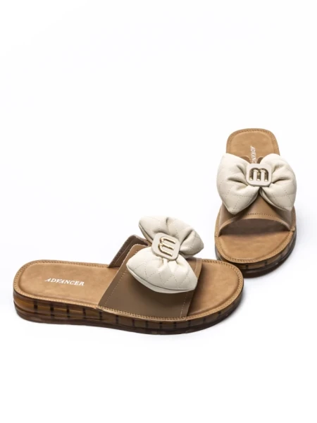 Papuci Dama din piele naturala 28118 YELLOW | ADVANCER