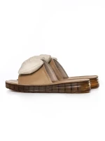 Papuci Dama din piele naturala 28118 YELLOW | ADVANCER