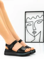 Sandale Dama din piele naturala 25069 BLACK | ADVANCER