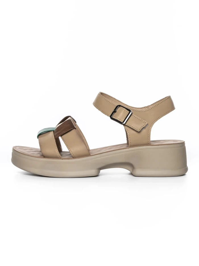 Sandale Dama din piele naturala 251077 APRICOT-ORANGE | ADVANCER