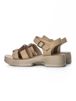 Sandale Dama din piele naturala 251077 APRICOT-ORANGE | ADVANCER