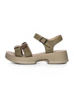 Sandale Dama din piele naturala 251077 GREEN-BROWN | ADVANCER