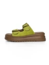 Papuci Dama din piele naturala P333-3 GREEN | ADVANCER