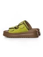 Papuci Dama din piele naturala P333-3 GREEN | ADVANCER