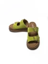 Papuci Dama din piele naturala P333-3 GREEN | ADVANCER