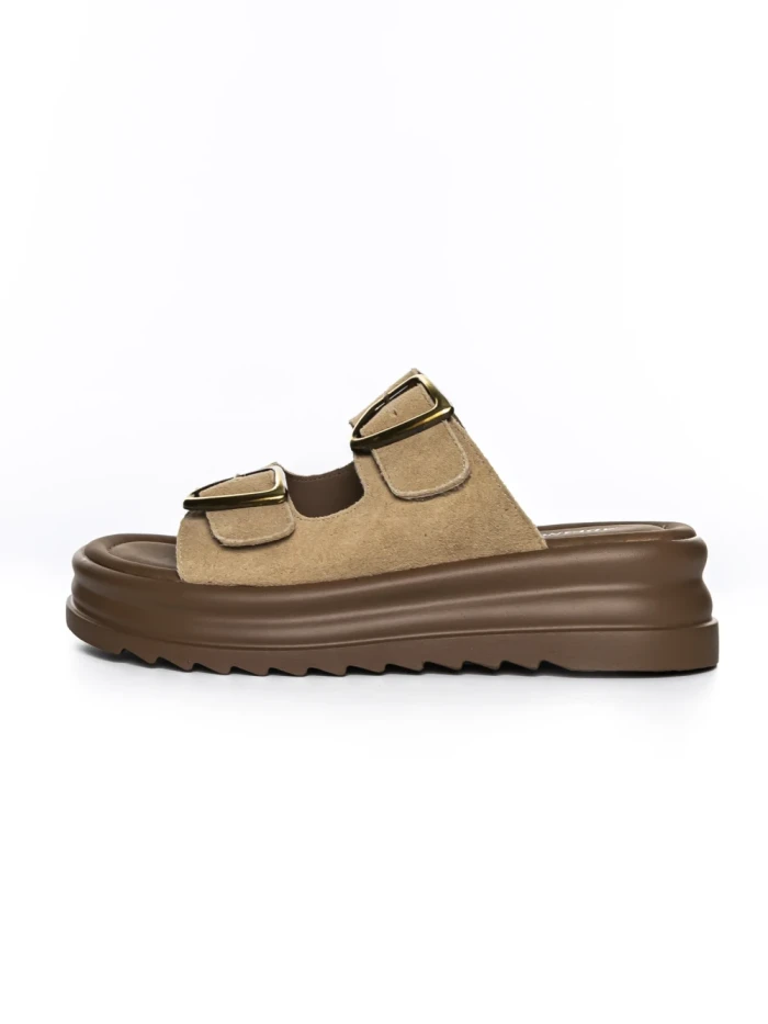 Papuci Dama din piele naturala P333-3 APRICOT | ADVANCER