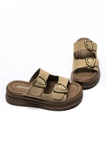 Papuci Dama din piele naturala P333-3 APRICOT | ADVANCER