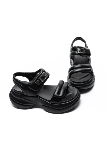 Sandale Dama din piele naturala 6818-1 BLACK | ADVANCER