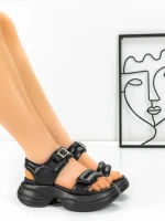 Sandale Dama din piele naturala 6818-1 BLACK | ADVANCER