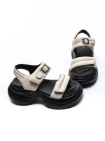 Sandale Dama din piele naturala 6818-1 CREAM | ADVANCER