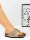Papuci Dama din piele naturala 2559 APRICOT | ADVANCER