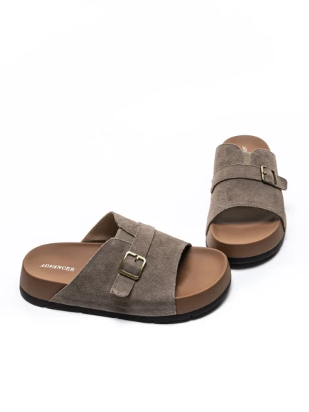 Papuci Dama din piele naturala 2559 GREY | ADVANCER