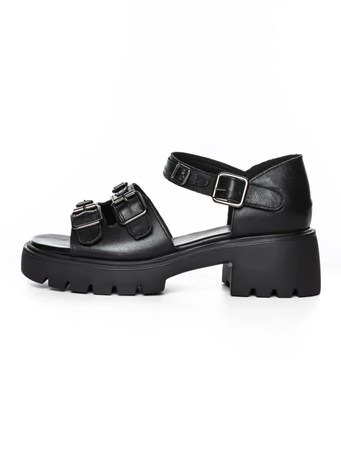 Sandale Dama din piele naturala 10672 BLACK | ADVANCER