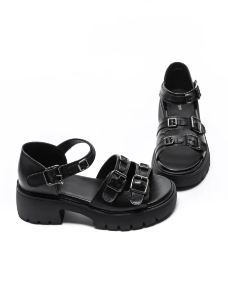 Sandale Dama din piele naturala 10672 BLACK | ADVANCER