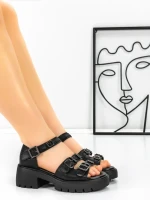 Sandale Dama din piele naturala 10672 BLACK | ADVANCER