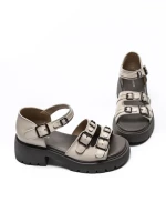 Sandale Dama din piele naturala 10672 CREAM | ADVANCER