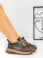 Pantofi Sport Dama din piele naturala 2625 COFFEE-CREAM | ADVANCER
