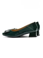 Pantofi cu toc din piele naturala 1011-1062 GREEN | FORMAZIONE