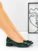 Pantofi cu toc din piele naturala 1011-1062 GREEN | FORMAZIONE