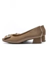 Pantofi cu toc din piele naturala 1011-1062 APRICOT | FORMAZIONE