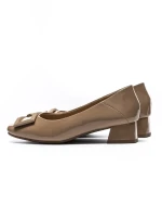 Pantofi cu toc din piele naturala 1011-1062 APRICOT | FORMAZIONE