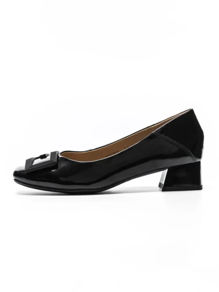 Pantofi cu toc din piele naturala 1011-1062 BLACK | FORMAZIONE