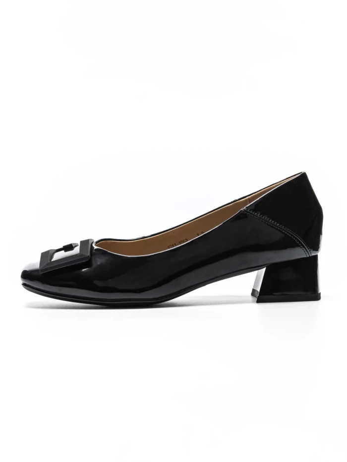 Pantofi cu toc din piele naturala 1011-1062 BLACK | FORMAZIONE