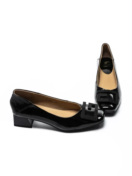 Pantofi cu toc din piele naturala 1011-1062 BLACK | FORMAZIONE