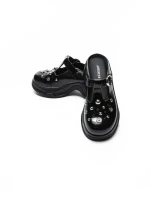 Papuci Dama din piele naturala TP3099-1 BLACK | ADVANCER