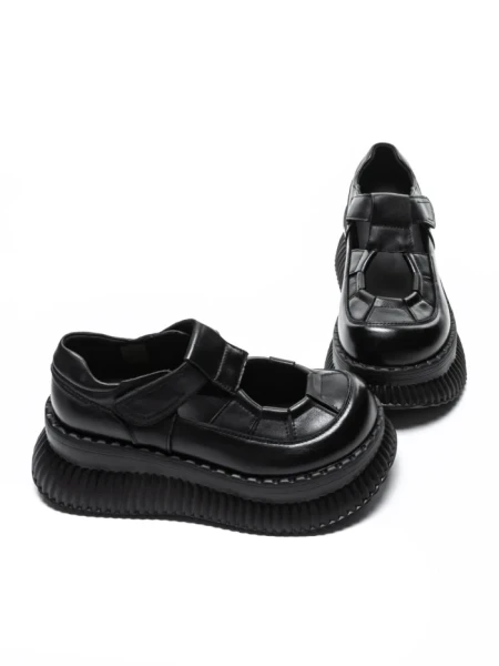 Pantofi Casual Dama din piele naturala 58588 BLACK | ADVANCER