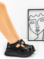 Pantofi Casual Dama din piele naturala 58588 BLACK | ADVANCER
